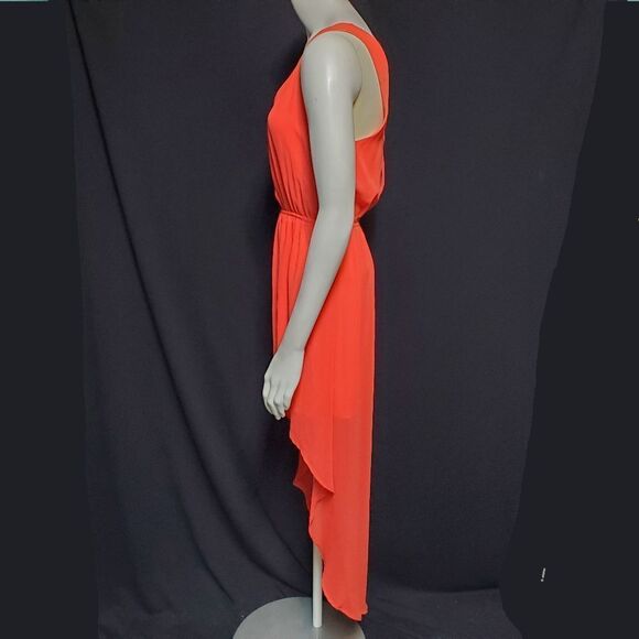 Everly Orange High Low Dress (Small) - Picture 3 of 7